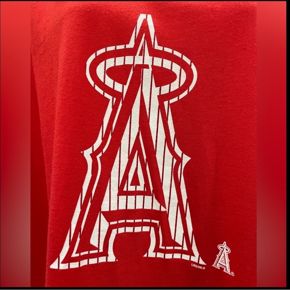 Angel’s 🅰️ Baseball ⚾️ Womens V-Neck T-shirt, Red/White, Size XXL/2TG, NWT - Picture 3 of 6